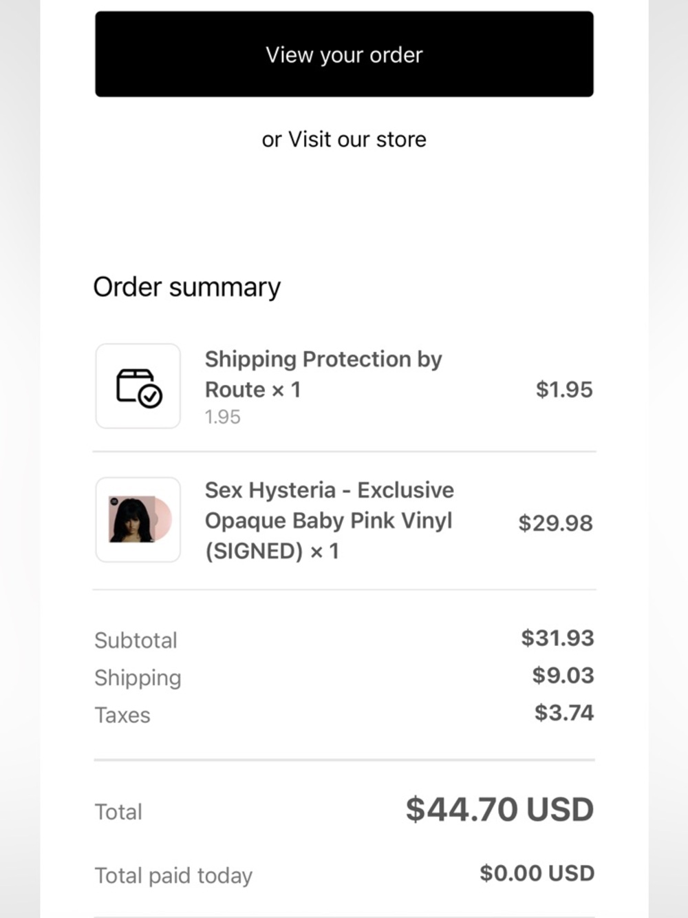NWT Jessie Murph Sex Hysteria - Exclusive Opaque Baby Pink Vinyl (SIGNED) - Picture 2 of 4
